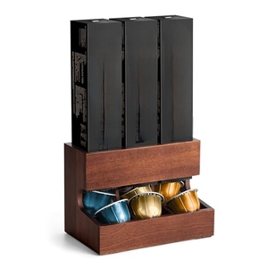 Support de Comptoir Autoportant en Bois Marron pour <span class=keywords><strong>Capsules</strong></span>, Distributeur de <span class=keywords><strong>Capsules</strong></span> Conçu pour les <span class=keywords><strong>Capsules</strong></span> <span class=keywords><strong>Nespresso</strong></span> <span class=keywords><strong>Vertuo</strong></span> - Product Image 1