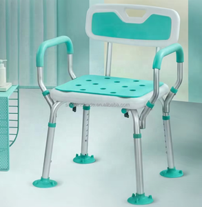 Silla de Ducha Plegable para Personas Mayores, con 6 Velocidades, Altura Ajustable, Antideslizante, con Capacidad para 125 kg, para Baño y Duchas - Product Image 3