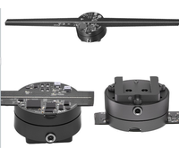 Ventilateur holographique de bureau 42 cm, support de table noir |   Affichage LED holographique 3D + luminosité de 1200 cd, garantie d'un an pour les magasins et les hôtels