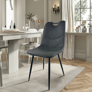 Muebles de Comedor, Silla de Comedor Minimalista Retro con Asiento Acolchado, Silla Contemporánea sin Brazos para Restaurante o Cafetería - Product Image 4