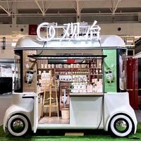 Camionnette de restauration rapide mobile économique en acier galvanisé résistant à la rouille pour café, hot-dogs, bonbons et snacks