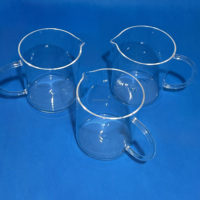 Bécher en verre de quartz transparent personnalisé Rema de 5ml à 10000ml avec bec verseur et poignée coupée à la taille Service de traitement
