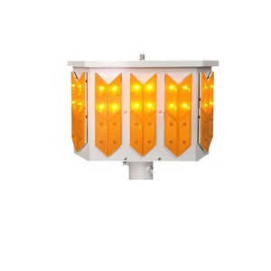 Solar Traffic Flashing <b>Light</b> Hexagonal Yellow Led <b>Pole</b> Mount Ip65 Aluminum Pc Material - Product Image 4