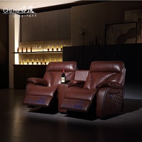 Vente en gros de fauteuil inclinable mobilier moderne de style européen fauteuil inclinable en cuir de grain de Offre Spéciale puissance 3 + 1 sièges de cinéma Dubaï