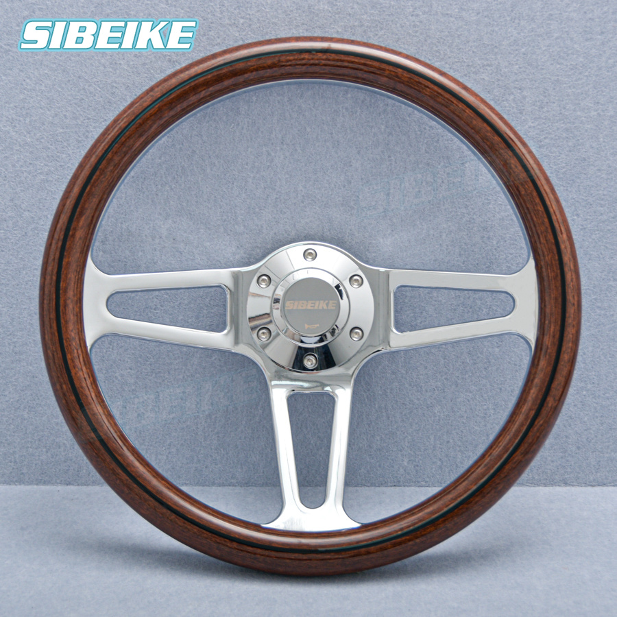 SIBEIKEスポーツカーウッドステアリングホイール14 ''350mm
