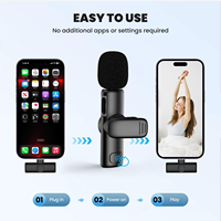Microphone Lavalier USB-C Sans Fil pour Android et iPhone 15 Pro Max, Plug-and-Play, à Latence Ultra-Faible, Réduction du Bruit, Micros à Clip