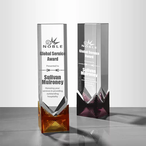 Cao quý hot-bán tùy chỉnh liuli Rubik của <span class=keywords><strong>Cube</strong></span> trụ cột Trophy công ty cuộc họp thường niên giải thưởng nghệ thuật Glass Trophy - Product Image 3