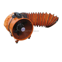 Ventilateur de ventilation portable de 8 pouces avec une puissance de 500 W et un débit d'air de 3630 m³/h pour les espaces confinés, conduit flexible en PVC de 5 m