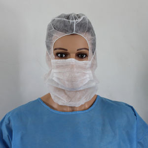 Capuche d'astronaute PP pour atelier de l'industrie alimentaire Casquette <span class=keywords><strong>Astro</strong></span> non tissée avec masque facial - Product Image 4