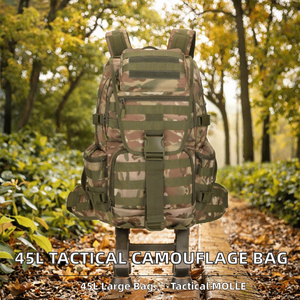 กระเป๋าเป้สะพายหลังแบบมีซิปหลายช่อง MOLLE ความจุขนาดใหญ่ สำหรับการเดินทาง กิจกรรมกลางแจ้ง และกิจกรรมประจำวัน - Product Image 2