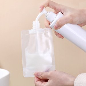Wholesale White Travel Hand Liquid Detergent Shampoo Water <b>Packaging</b> <b>Bag</b> for Refillable Plastic Spout Pouch - Product Image 2