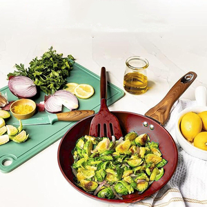 Batterie de cuisine en aluminium forgé avec revêtement antiadhésif en céramique, poignée en bakélite, comprenant poêle, casserole et faitout – Offre Spéciale - Product Image 5