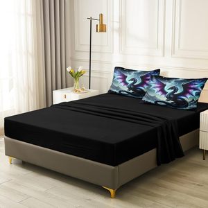 Thanh lịch Nữ Hoàng Kích thước Black & vàng đá cẩm thạch bedding Set 3PC Comforter với 4PC phụ kiện - Product Image 6