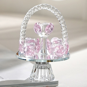 Statues de fleurs en cristal vintage de haute qualité, décorations de bureau sculptées pour la maison, pour offrir en cadeau à la Saint-Valentin à maman, à femme, à petite amie - Product Image 6