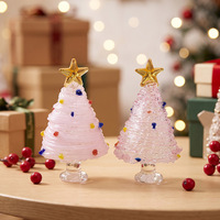 Ornement de Noël en verre fait main en gros pour bureau, décoration de bureau, cadeau de fêtes