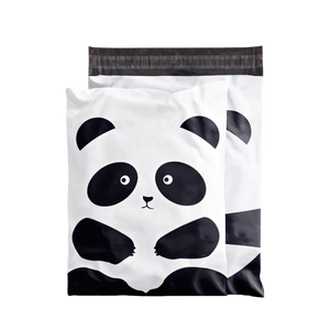 Enveloppe d'expédition personnalisée avec design panda, logo imprimé sur mesure, pochette polyéthylène imperméable pour e-commerce et vente au détail - Product Image 1