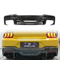 Labio difusor de parachoques trasero de fibra de carbono S650 para Ford Mustang S650 2,0 T 2,3 T Base modelo 2024