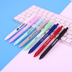 Pena Gel Klik Plastik Berlapis Karet Lembut Multiwarna dengan Logo Cetak, Ujung Halus 0.5mm, Penjualan Terlaris - Product Image 2