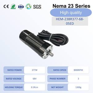 Высокоскоростной бесщеточный электродвигатель постоянного тока Nema 23, диаметр 57 мм, 3 фазы, 8000 об/мин, 68В, 377 Вт, с энкодером, для станков ЧПУ и 3D-печати - Product Image 1