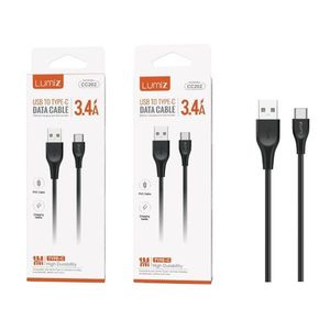 Cable de datos Lumiz USB a Tipo C 3.4A 1M de alta durabilidad para carga y transferencia de datos - Product Image 1