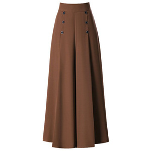 Pantaloni da donna Vintage a vita alta pantaloni estivi con bottoni larghi alla caviglia pantaloni larghi da ufficio da donna pantaloni larghi Casual taglie forti - Product Image 6
