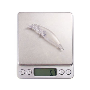 Leurre de pêche Minnow non peint de 7,8 cm et 5,7 g, vierge, pour bricolage, avec billes d'acier, Wobbler pour achigan, brochet, et lucioperca - Vente en gros - Product Image 6