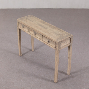 Table <span class=keywords><strong>console</strong></span> classique de luxe en <span class=keywords><strong>laque</strong></span> orange vieillie, fabriquée à la main en bois massif, avec 3 tiroirs, pour salon ou hôtel - Product Image 4