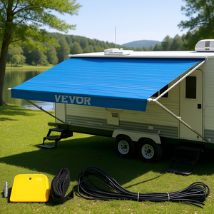 Auvent de camping-car Vevor 16 pieds en vinyle, rétractable manuel, bras pliable, cadre en aluminium, résistant à la décoloration, remplacement de auvent extérieur - Product Image 2