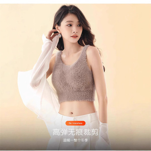 Canottiera calda aderente morbida e accogliente da <span class=keywords><strong>donna</strong></span> con fondo leggero Push-Up - Product Image 4