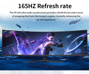 Moniteur de jeu LCD incurvé 5K de 49 pouces, 1 ms, 120/180/240 Hz, synchronisation adaptative/faible lumière bleue, écran <span class=keywords><strong>PC</strong></span> avec support de levage et de rotation - Product Image 2