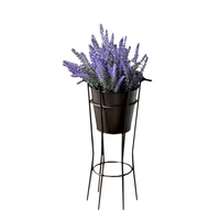 Présentoir décoratif de jardin, en fil de métal, pour pots de plantes, présentoir