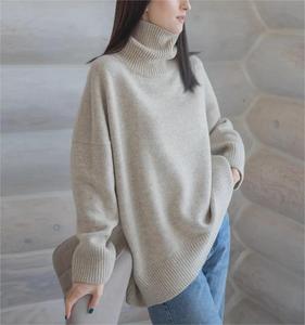 <span class=keywords><strong>Pull</strong></span> ample en tricot personnalisé pour <span class=keywords><strong>femme</strong></span>, col roulé, uni, grande taille, fabriqué en Russie, modèle 2026 - Product Image 2