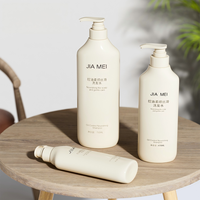 Flacons de luxe Boston ovales en PET sérigraphiés pour cosmétiques, lotions et shampoings avec bouchon pompe doré