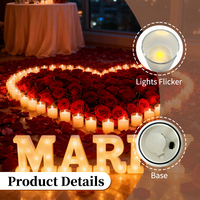 Bougie LED sans flamme en gros, sûre, à contrôle direct, anti-goutte, transparente, coupe-vent, avec télécommande et minuterie, à piles, pour décoration intérieure