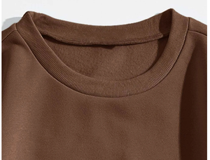 Venta al por mayor logotipo personalizado en blanco de gran tamaño de poliéster sólido hombro caído cuello redondo mujeres sudaderas con capucha sudaderas - Product Image 5