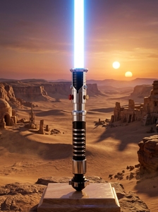 Sable de luz inspirado en <span class=keywords><strong>Kenobi</strong></span> de Nexusaber, empuñadura metálica, LED recargable, hoja Neopixel con flash, bloqueo FOC, resistente para duelos, control por aplicación. - Product Image 2