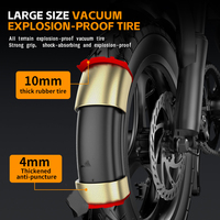 Bicicleta Eléctrica Plegable Inteligente con Sistema de Gestión BMS, 14 Pulgadas, Batería de 48V 13Ah, Potencia de 250W, Doble Freno, Portátil