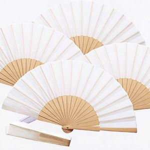 Custom Printed Fabric Foldable Wooden <b>Handheld</b> <b>Fan</b> Eco-Friendly Bamboo with Painted Technique for Summer and Parties - Product Image 3