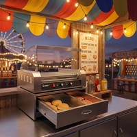 Chauffe-panini et chauffe-pains tout en acier inoxydable pour restaurant, avec option de deux ou un grand tiroir, compatible avec toutes les tailles de machines à rouleaux chauds