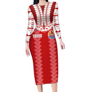 <span class=keywords><strong>Robe</strong></span> longue à imprimé intégral de Tahiti, manches longues, élégante, <span class=keywords><strong>pour</strong></span> <span class=keywords><strong>femme</strong></span> - Product Image 5