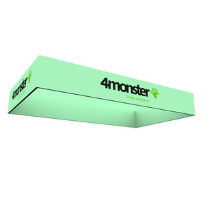 Pancarta Rectangular Colgante de Techo con Marco de Aluminio Personalizado OEM de Alta Calidad y Tela Tensada para Exhibición 4Monster Booth 1010 Heat - Product Image 3