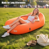 Chaise longue gonflable portable en PVC écologique pour la plage et le camping, design victorien auto-gonflant, chaise longue et canapé d'extérieur