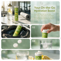Comprimés effervescents OEM ODM pour l'hydratation et la détoxification, électrolytes avec extrait d'artichaut et de gingembre, complément nutritionnel quotidien pour le bien-être corporel