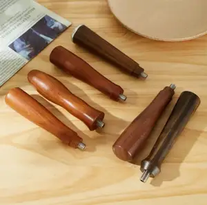 Wholesale Custom Assorted Shapes Wooden Handles Removable Coffee Machine Filter Handle Cookware Tool Handles