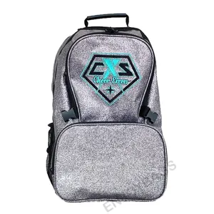 OEM Backpack With High Quality Waterproof Metallic Fabric Custom Cheerleading Backpack Cheer Bags
