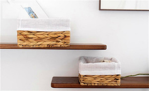 Manico Giỏ Đan Bằng Liễu Gai Boho Intrecciato <span class=keywords><strong>Mini</strong></span> Của Hyacinth Cestino Acqua Cestini Intrecciati Water 100% Cesto Regalo Rattan - Product Image 2