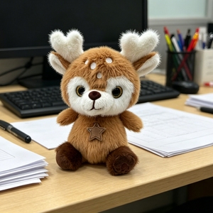 Adorable cerf brun en peluche, <span class=keywords><strong>petite</strong></span> figurine en peluche, décoration de bureau et de maison - Product Image 4