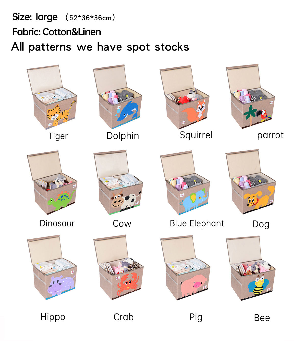53*36*36 cm style coton et lin