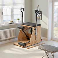 Chaise Wunda en chêne avec logo personnalisé OEM, pédale réglable sur 2 niveaux pour studio de Pilates commercial