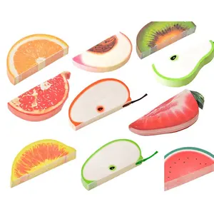 Factory Supply Selbst klebendes Büromaterial 3D Apple Shape Fruit Note Pads Tragbare Gemüse-Haft notizen